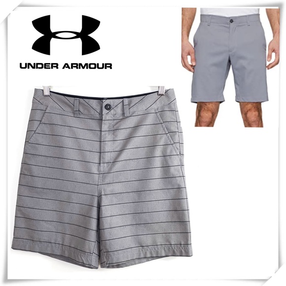 Under Armour Other - Under Armor Striped Golf Shorts Gray